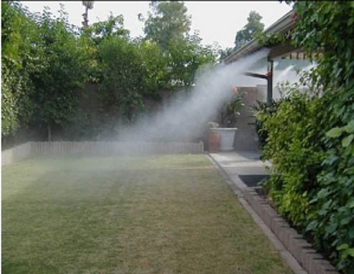 Туманообразователь на террасе